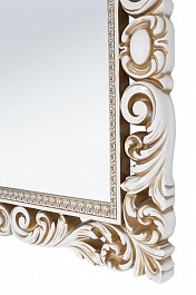Водолей Мебель для ванной "Кармен 105" белая/золото, зеркало в раме Версаль – фотография-4